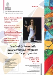"Leadership femminile nelle comunità religiose: contributi e prospettive"